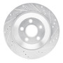 R1 04-07 Ford Freestar Rear Left Drilled & Slotted Silver Brake Rotor