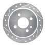 R1 88-90 BMW 325IX Rear Left Drilled & Slotted Silver Brake Rotor