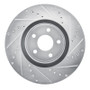 R1 14-19 Ford Focus Front Right Drilled & Slotted Silver Brake Rotor