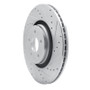 R1 14-19 Ford Focus Front Right Drilled & Slotted Silver Brake Rotor