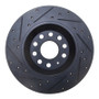 R1 16-25 Audi Q3 Rear Right Drilled & Slotted Black Brake Rotor