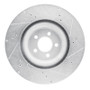 R1 15-23 Ford Mustang Front Left Drilled & Slotted Silver Brake Rotor