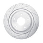 R1 13-25 Mitsubishi Outlander PHEV Rear Left Drilled & Slotted Silver Brake Rotor