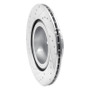 R1 11-18 BMW X3 Rear Right Drilled & Slotted Silver Brake Rotor