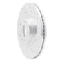R1 13-20 Ford Fusion Front Right Drilled & Slotted Silver Brake Rotor