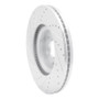 R1 13-20 Ford Fusion Front Right Drilled & Slotted Silver Brake Rotor