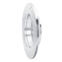 R1 13-20 Ford Fusion Rear Right Drilled & Slotted Silver Brake Rotor