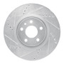 R1 91-20 Alfa Romeo 164 Front Left Drilled & Slotted Silver Brake Rotor