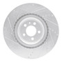 R1 13-14 Ford Mustang Front Right Drilled & Slotted Silver Brake Rotor