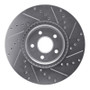 R1 04-19 Ford Focus Front Left Drilled & Slotted Silver Brake Rotor