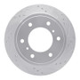 R1 00-06 Mitsubishi Montero Rear Right Drilled & Slotted Silver Brake Rotor