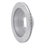 R1 00-06 Mitsubishi Montero Rear Right Drilled & Slotted Silver Brake Rotor
