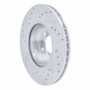 R1 04-10 BMW X3 Front Right Drilled & Slotted Silver Brake Rotor