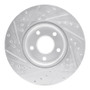 R1 04-19 Ford Escape Front Right Drilled & Slotted Silver Brake Rotor