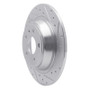 R1 13-20 Ford Fusion Rear Right Drilled & Slotted Silver Brake Rotor