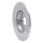R1 13-20 Ford Fusion Rear Right Drilled & Slotted Silver Brake Rotor