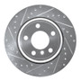 R1 02-06 BMW X5 Rear Left Drilled & Slotted Silver Brake Rotor