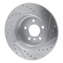 R1 02-06 BMW X5 Rear Left Drilled & Slotted Silver Brake Rotor