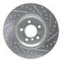 R1 02-06 BMW X5 Rear Left Drilled & Slotted Silver Brake Rotor