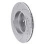 R1 02-06 BMW X5 Rear Right Drilled & Slotted Silver Brake Rotor