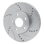 R1 12-18 Ford C-MAX Front Right Drilled & Slotted Silver Brake Rotor