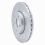 R1 12-18 Ford Focus Front Left Drilled & Slotted Silver Brake Rotor