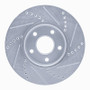 R1 12-18 Ford Focus Front Left Drilled & Slotted Silver Brake Rotor