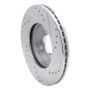 R1 11-19 Ford Fiesta (USA/Canada) Front Left Drilled & Slotted Silver Brake Rotor