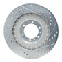 R1 98-04 Mitsubishi Montero Front Left Drilled & Slotted Silver Brake Rotor