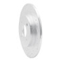 R1 02-04 Ford Focus Rear Left Drilled & Slotted Silver Brake Rotor