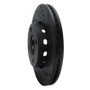 R1 90-91 Audi 90 Quattro Front Right Drilled & Slotted Black Brake Rotor