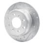 R1 64-94 Alfa Romeo Giulia Sprint Rear Left Drilled & Slotted Silver Brake Rotor