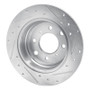 R1 64-94 Alfa Romeo Giulia Sprint Rear Left Drilled & Slotted Silver Brake Rotor