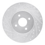 R1 02-04 Ford Focus Front Left Drilled & Slotted Silver Brake Rotor