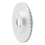 R1 02-04 Ford Focus Front Left Drilled & Slotted Silver Brake Rotor
