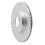 R1 14-21 BMW i3 Front Left Drilled & Slotted Silver Brake Rotor