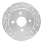 R1 01-19 Ford Fiesta (USA/Canada) Rear Right Drilled & Slotted Silver Brake Rotor