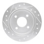 R1 01-19 Ford Fiesta (USA/Canada) Rear Right Drilled & Slotted Silver Brake Rotor