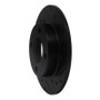 R1 84-95 Audi 90 Quattro Rear Right Drilled & Slotted Black Brake Rotor