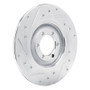 R1 75-79 Alfa Romeo Sport Rear Left Drilled & Slotted Silver Brake Rotor