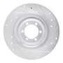 R1 75-79 Alfa Romeo Sport Rear Left Drilled & Slotted Silver Brake Rotor