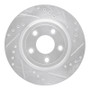 R1 00-06 Ford Thunderbird Rear Right Drilled & Slotted Silver Brake Rotor