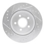 R1 00-06 Ford Thunderbird Rear Right Drilled & Slotted Silver Brake Rotor