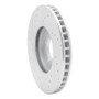 R1 00-06 Ford Thunderbird Front Right Drilled & Slotted Silver Brake Rotor