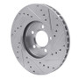 R1 00-06 Ford Thunderbird Front Left Drilled & Slotted Silver Brake Rotor