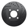 R1 78-92 Audi 80 Front Right Drilled & Slotted Black Brake Rotor