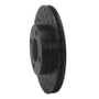 R1 78-92 Audi 80 Front Right Drilled & Slotted Black Brake Rotor