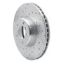 R1 12-21 BMW 228I Front Left Drilled & Slotted Silver Brake Rotor