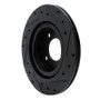 R1 16-25 Dodge Attitude (Mexico) Front Left Drilled & Slotted Black Brake Rotor