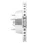 R1 93-93 Ford Mustang Front Right Drilled & Slotted Silver Brake Rotor